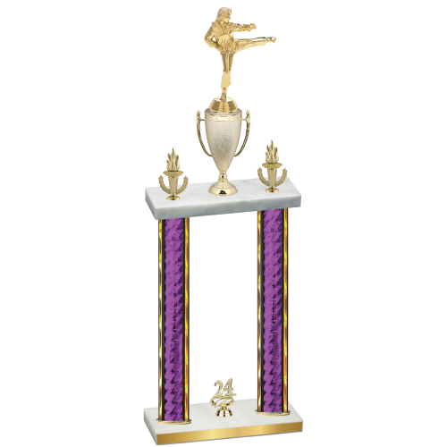 Double Purple Glacier Year Karate Trophy