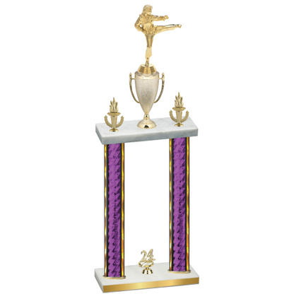 Double Purple Glacier Year Karate Trophy