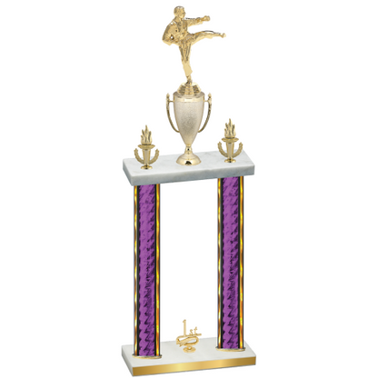 Double Purple Glacier First Place Karate Trophy