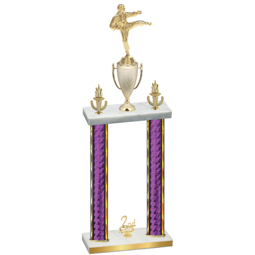 Double Purple Glacier Second Place Karate Trophy