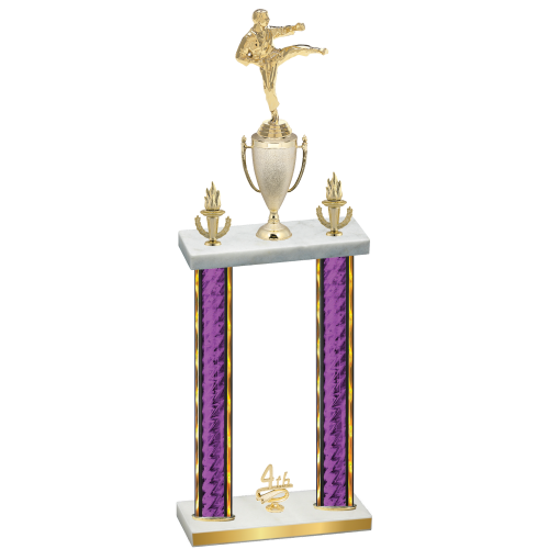 Double Purple Glacier Fourth Place Karate Trophy