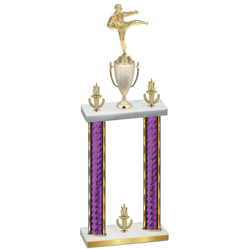 Double Purple Glacier Victory Karate Trophy
