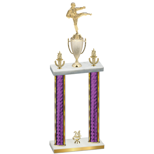 Double Purple Glacier Year Karate Trophy
