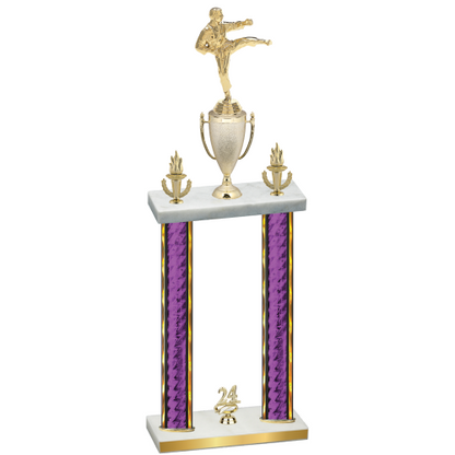 Double Purple Glacier Year Karate Trophy