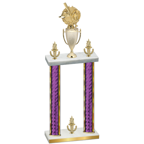 Double Purple Glacier Victory Baseball Trophy