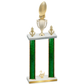 Double Green Glacier Second Place Football Trophy