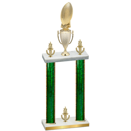 Double Green Glacier Victory Football Trophy