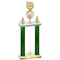 Double Green Glacier Third Place Bowling Trophy