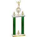 Double Green Glacier Victory Volleyball Trophy