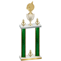 Double Green Glacier Victory Volleyball Trophy