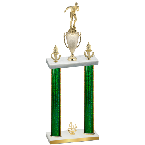Double Green Glacier Fourth Place Swimming Trophy