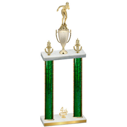 Double Green Glacier Fourth Place Tennis Trophy