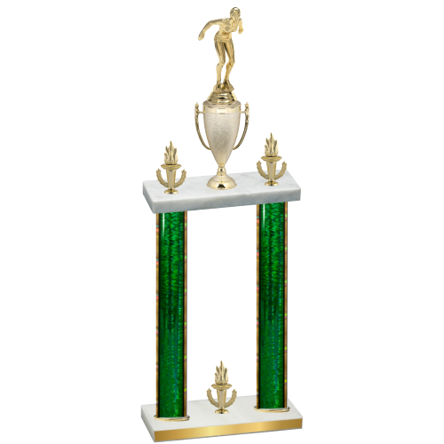 Double Green Glacier Victory Tennis Trophy
