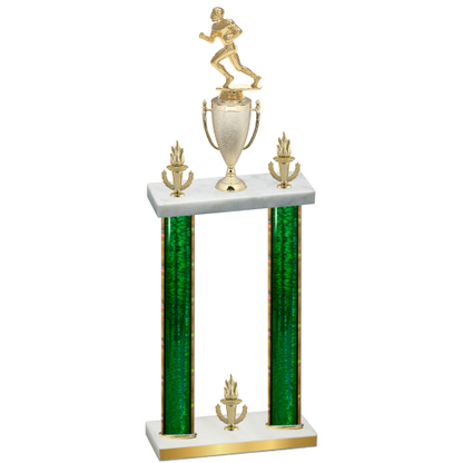 Double Green Glacier Victory Football Trophy
