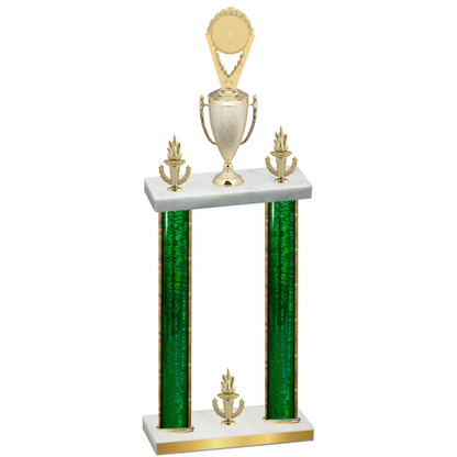 Double Green Glacier Victory Insert Trophy