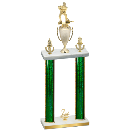 Double Green Glacier Second Place Hockey Trophy