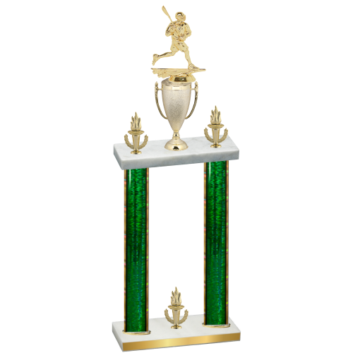 Double Green Glacier Victory Lacrosse Trophy