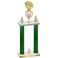 Double Green Glacier Year Basketball Trophy