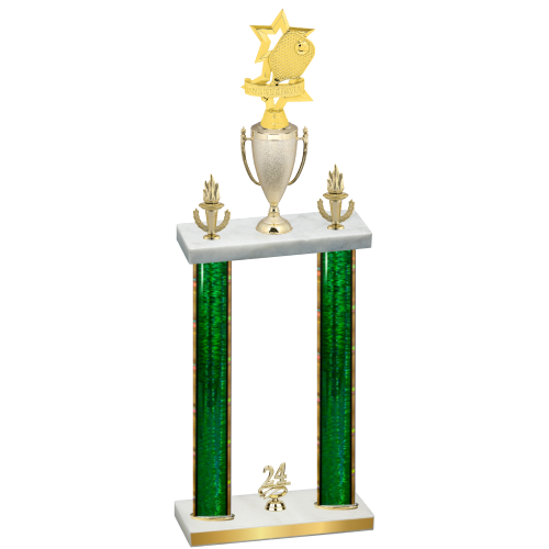 Double Green Glacier Year Pickleball Trophy