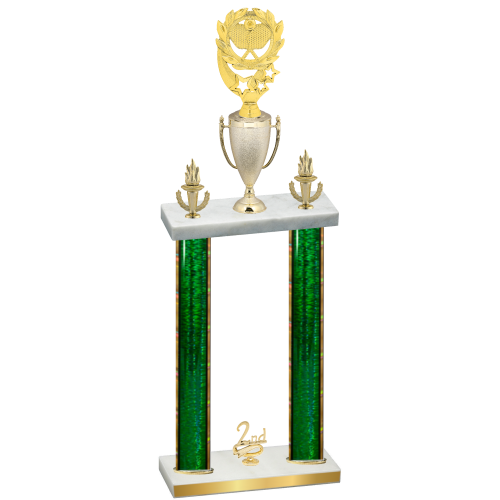Double Green Glacier Second Place Pickleball Trophy