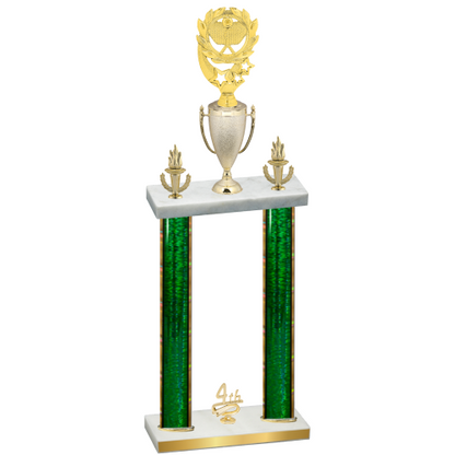 Double Green Glacier Fourth Place Pickleball Trophy