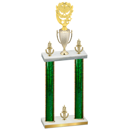 Double Green Glacier Victory Pickleball Trophy