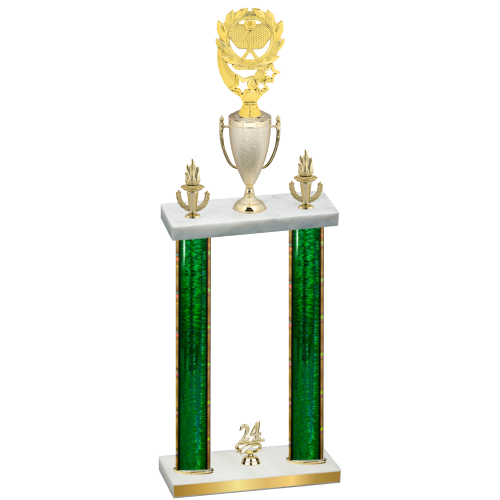 Double Green Glacier Year Pickleball Trophy