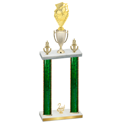 Double Green Glacier Second Place Pickleball Trophy
