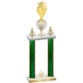 Double Green Glacier Third Place Pickleball Trophy