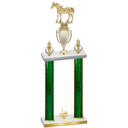 Double Green Glacier First Place Horses Trophy