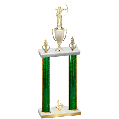 Double Green Glacier Fourth Place Archery Trophy