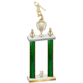 Double Green Glacier Year Basketball Trophy