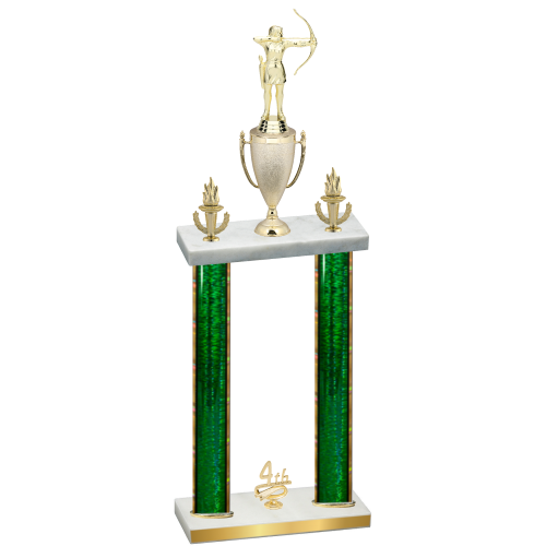 Double Green Glacier Fourth Place Archery Trophy