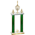 Double Green Glacier Third Place Chess Trophy