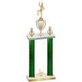 Double Green Glacier Third Place Majorette Trophy