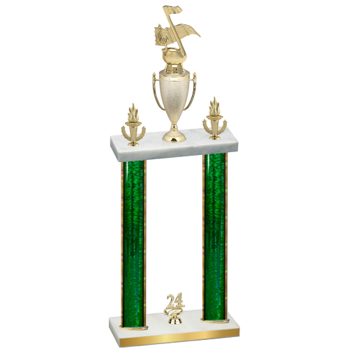 Double Green Glacier Year Music Trophy
