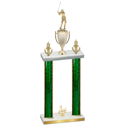 Double Green Glacier Third Place Golf Trophy