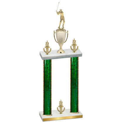 Double Green Glacier Victory Golf Trophy