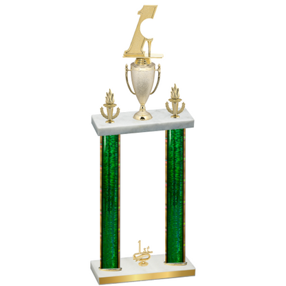 Double Green Glacier First Place Golf Trophy