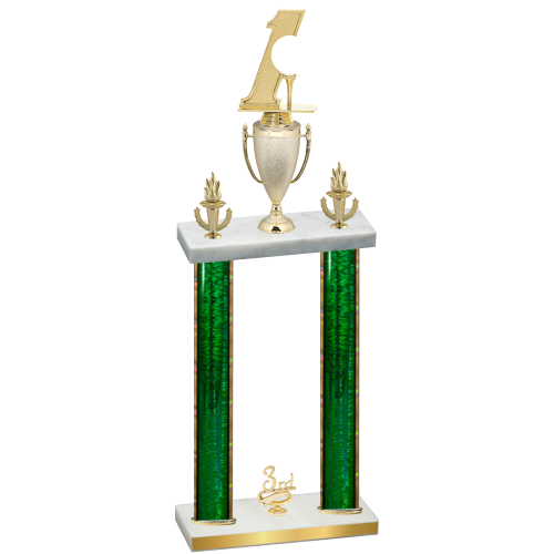 Double Green Glacier Third Place Golf Trophy