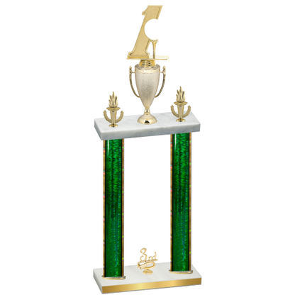 Double Green Glacier Third Place Golf Trophy