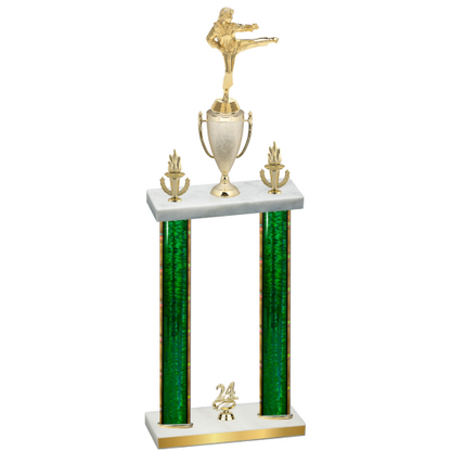 Double Green Glacier Year Karate Trophy