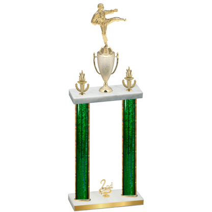 Double Green Glacier Second Place Karate Trophy