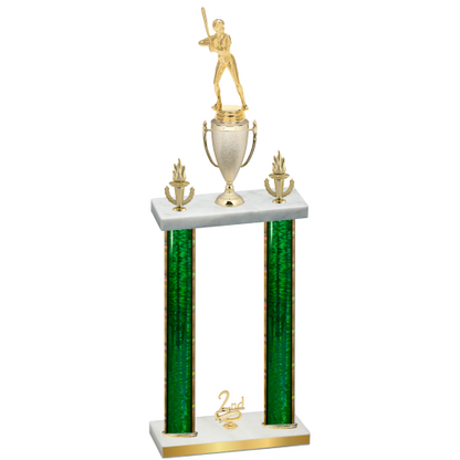 Double Green Glacier Second Place Softball Trophy