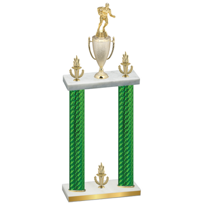 Double Green Carbon Fiber Victory Rugby Trophy