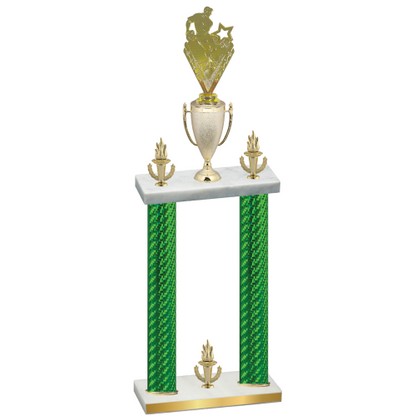 Double Green Carbon Fiber Victory Rugby Trophy