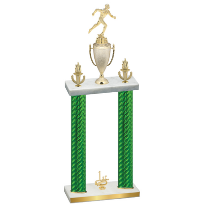 Double Green Carbon Fiber First Place Running Trophy