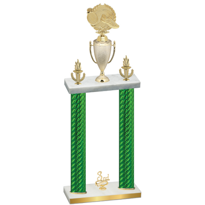 Double Green Carbon Fiber Third Place Running Trophy