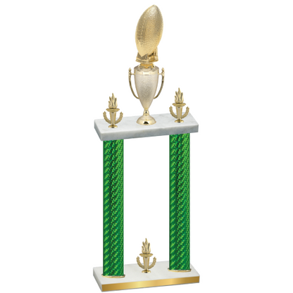 Double Green Carbon Fiber Victory Football Trophy