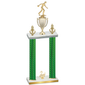 Double Green Carbon Fiber Second Place Bowling Trophy
